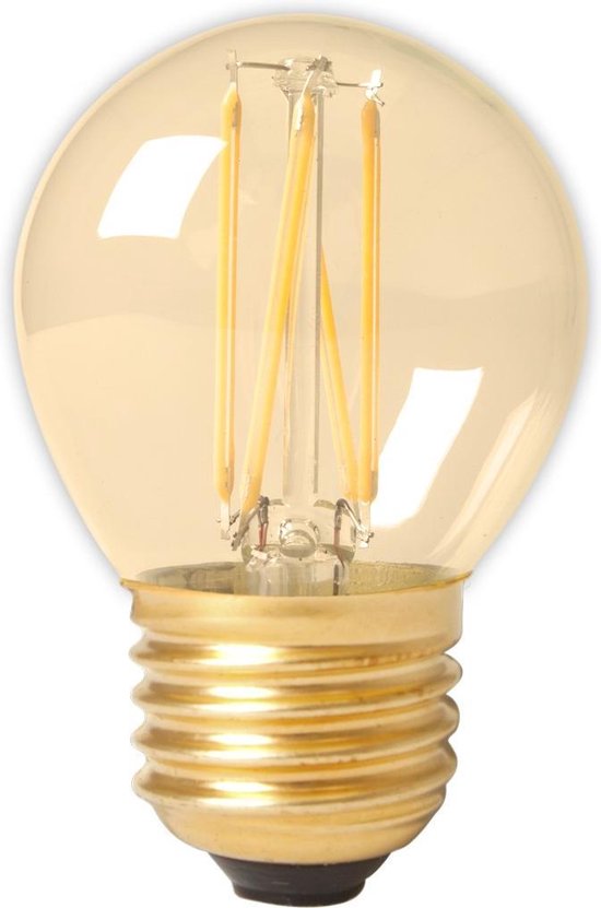 De waarheid vertellen kubus sectie Calex LED kogellamp - 3,5W (21W) E27 - Gold - Dimbaar met Led dimmer (2  stuks) | bol.com