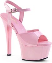 Pleaser Sandaal met enkelband, Paaldans schoenen -44 Shoes- ASPIRE-609 Paaldans schoenen Roze