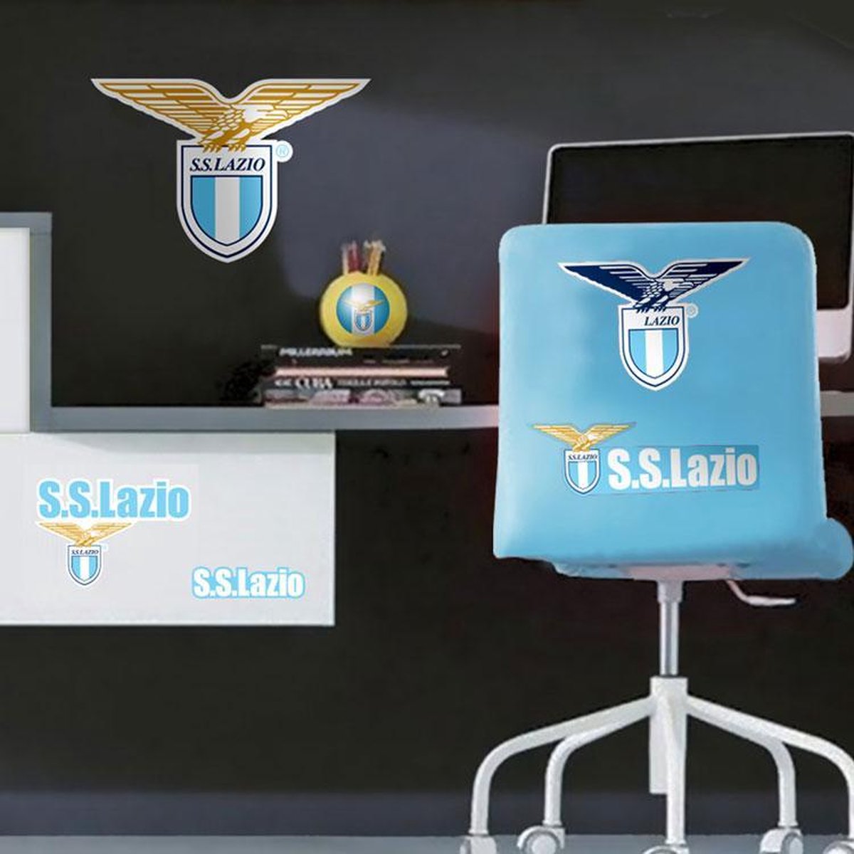 bol.com | Muursticker Voetbalclub Lazio Roma logo ...