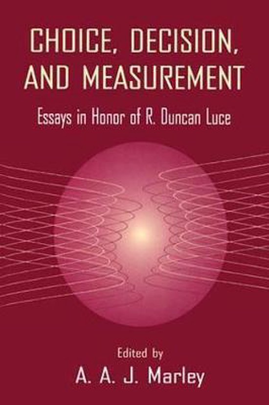 Choice, Decision, and Measurement - cover