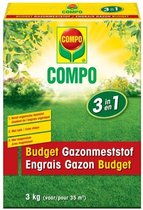 COMPO Budget Gazonmeststof - drievoudige werking - gedeeltelijk organisch - doos 3 kg (35 m²)