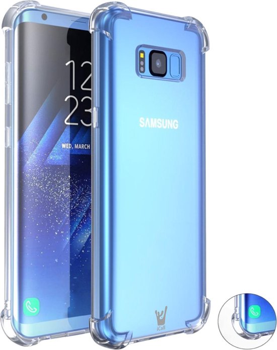 winkel zand Gluren Samsung S8 Hoesje - Samsung Galaxy S8 Hoesje - Transparant Shock Proof  Case- phoneFix | bol.com