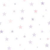 Little Ones Stars roze/lila natuur (vliesbehang, roze)