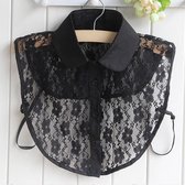 Blouse Kraagje - Voor Vrouwen – One Size – Zwart – Voor Onder Een Trui Of Jurkje