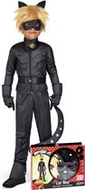 VIVING COSTUMES / JUINSA - Miraculous Cat Noir kostuum voor kinderen - 104/110 (4-5 jaar)