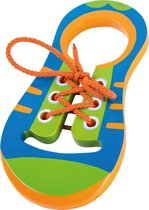 Gekleurde stevige houten strikschoen / schoen om te leren veters strikken / oefenschoen / veterschoen voor kinderen (cadeau idee voor Sint & Kerstmis, schoencadeau, TOP kwaliteit!)