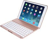 iPad 2017 9.7 inch Case Bluetooth verlicht toetsenbord Rose Goud