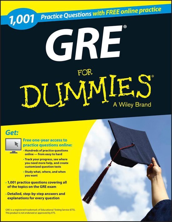 GRE 1,001 Practice Questions For Dummies - cover