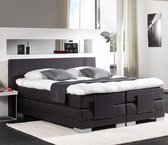 Elektrische Boxspring President - 180 x 200 - Stof Zwart - Gratis Topmatras