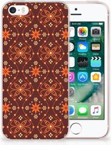 Housse Coque pour Apple iPhone SE | 5S Coque Brown Batik