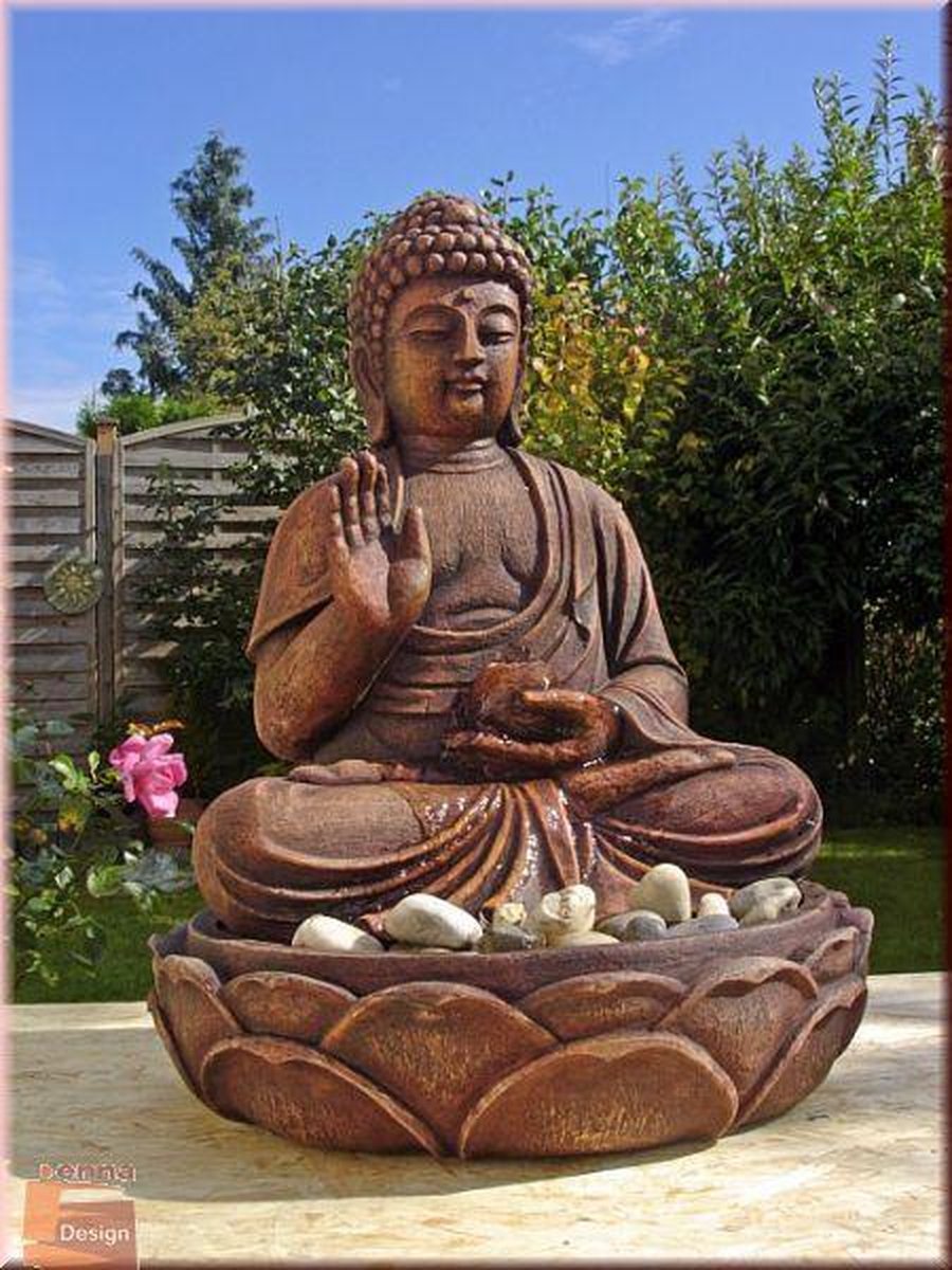 Boeddha, Buddha, fontein, waterpartij, waterornament LED 50 cm | bol.com