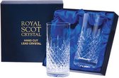 Royal Scot Crystal - London 2 Tall Tumblers Presentation Boxed