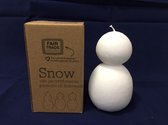 kaars sneeuwman. Fairtrade, met 2 bollen