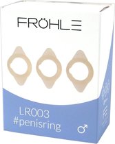 Fröhle – Penis Ringen Set met 3 Ringen Zijdezacht voor Optimaal Comfort – Maat L - Transparant