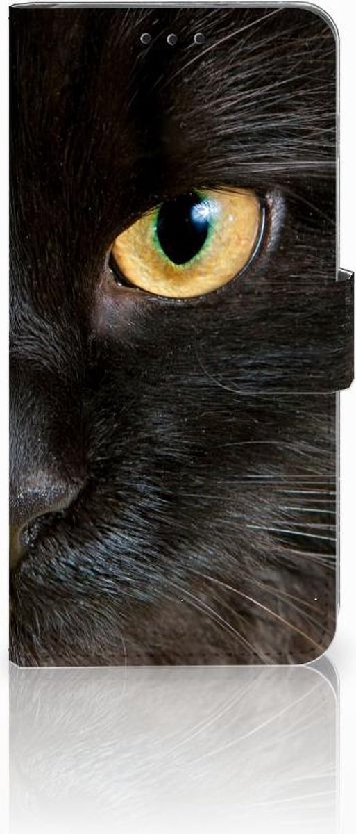 Samsung Galaxy S10 Plus Telefoonhoesje met Pasjes Zwarte Kat