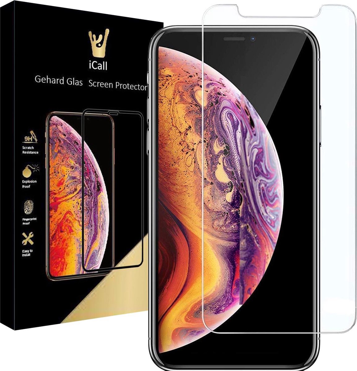 Screenprotector geschikt voor Apple iPhone Xs / X / Premium Mobile-Today