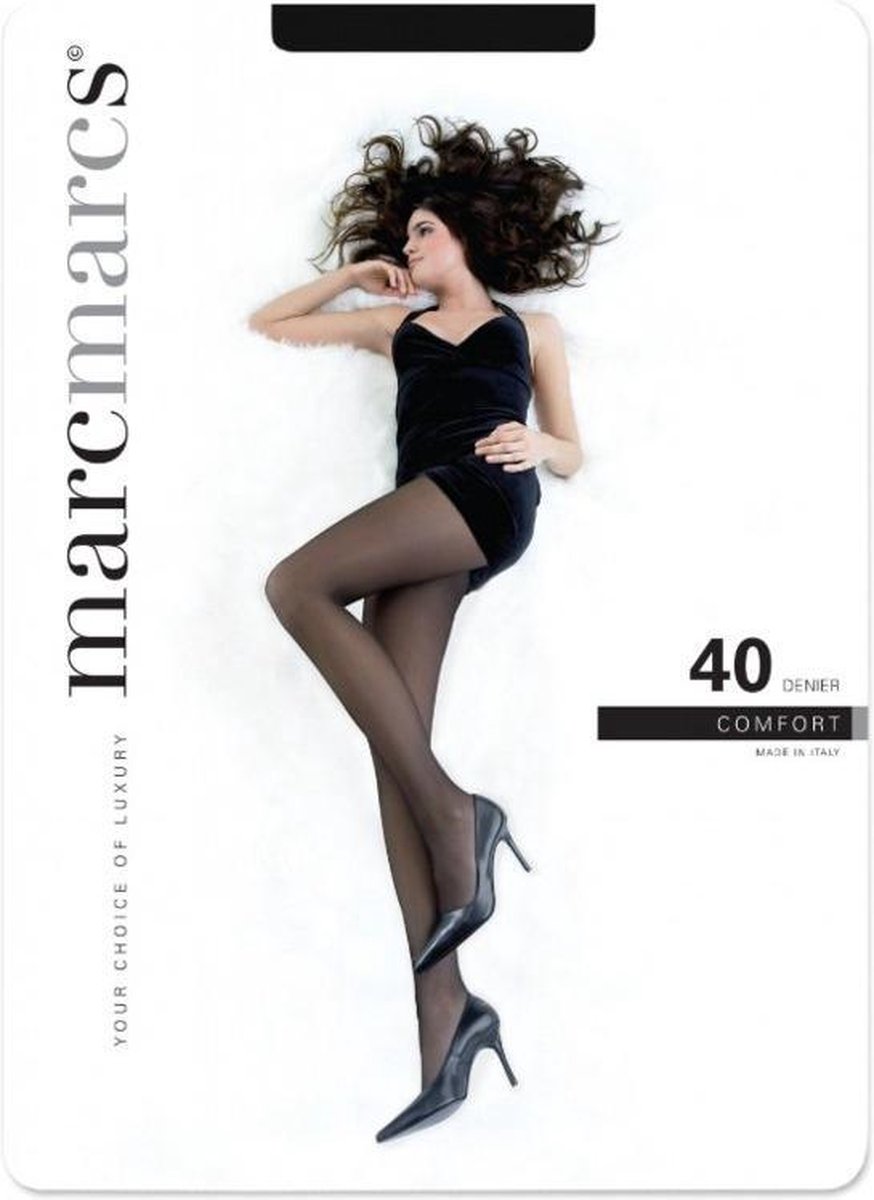 MarcMarcs 40 Denier Comfort panty, Nearly Black, Maat XL