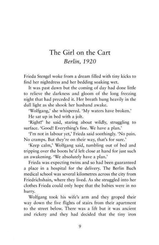 Tekst met de titel "The Girl on the Cart"