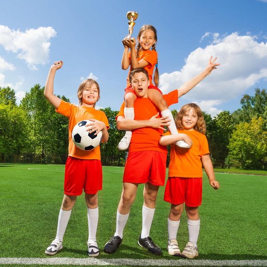 M-Football Scheenbeschermers, scheenbeschermers hoge elastische mouwen, scheenbeschermers voor jeugd jongens meisjes voor voetbalwedstrijden, EVA Cushon Protection Vermindert slagen en verwondingen