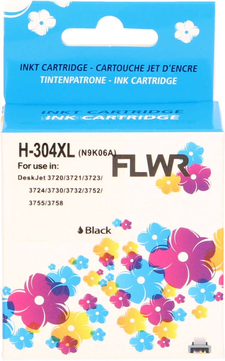 FLWR - Inktcartridge / 304XL / Zwart - Geschikt voor HP