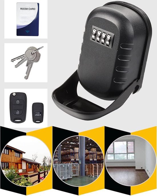 DeXem - Muurmontage Sleutel Opslag - Geheime Doos Organizer 4-cijferige Combinatie Wachtwoord Beveiligingscode Vergrendelen - Geen Sleutel Home Sleutel Safe Box - sleutel kluis - sleutel kastje kopen