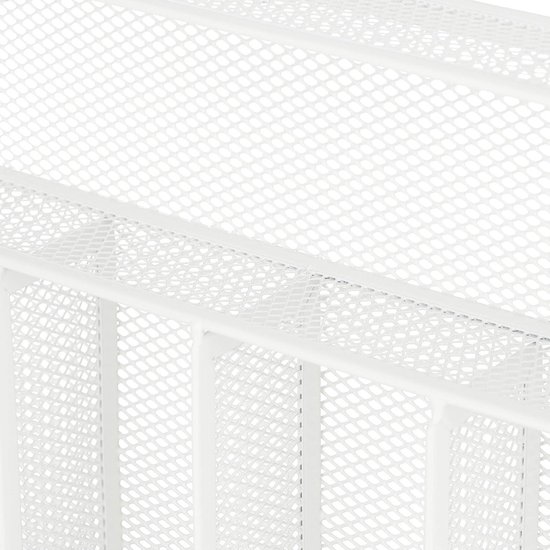 Relaxdays magazine rack wall, A4 format, 5 compartments, metal, document holder HxWxD 40.5 x 32.5 x 10.5 cm, white