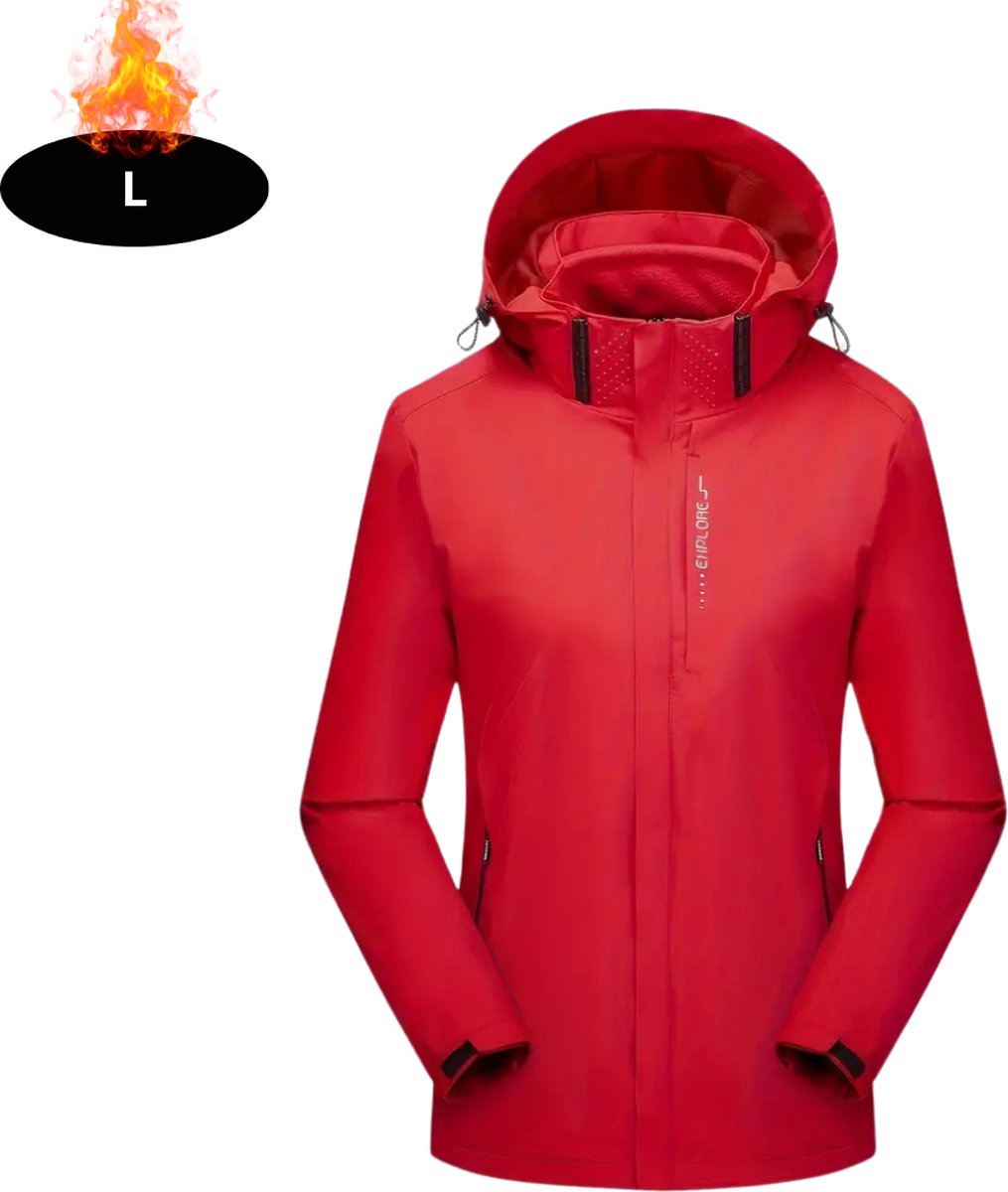 Livano Windjas Dames Parka Lente & Herfst Jas Volwassen Windjack Windbreaker Outdoor Rood