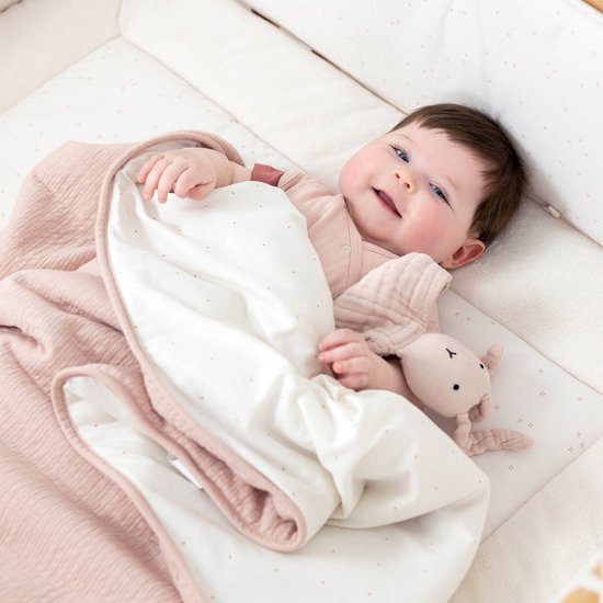 BEMINI Tapis de parc - 75x95cm - Pady Jersey + bambou - Mini pudding