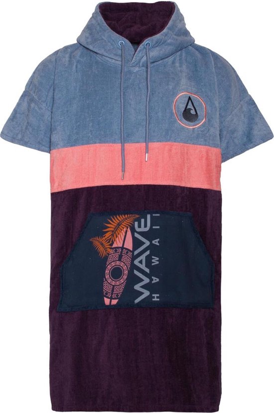 Poncho Wave Hawaii Poncho en Cotton Velours Kiholo M WH4075 Multicolore 100 x 75 cm
