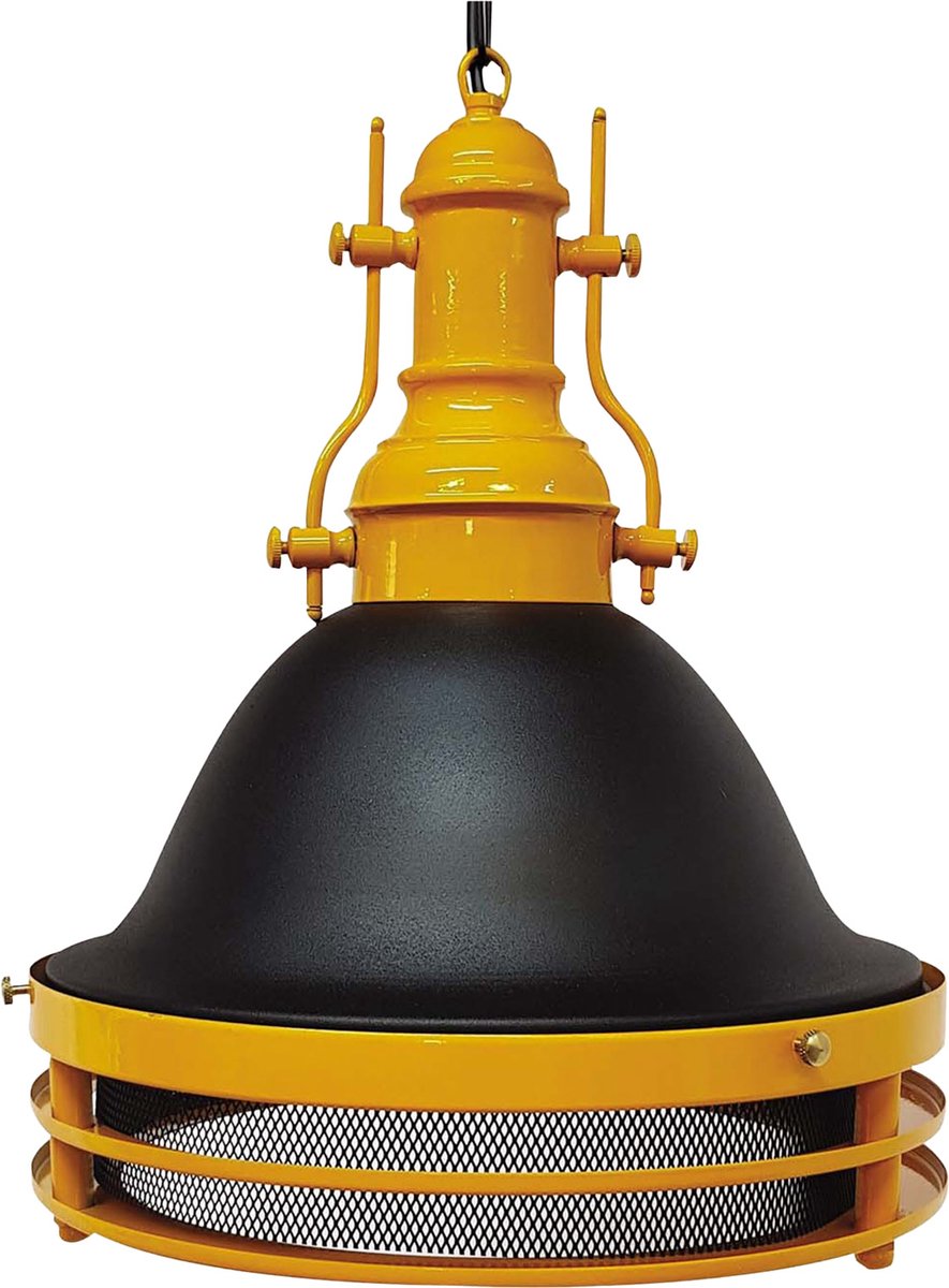 Bamyum Turami hanglamp, industriële Modern stijl, Ø32 cm, zwart metalen lamp