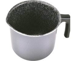 Tradition Italy Melkpot – Aluminium, Zwart, 12 cm – Ideaal voor het Verhitten van Melk en Sauzen