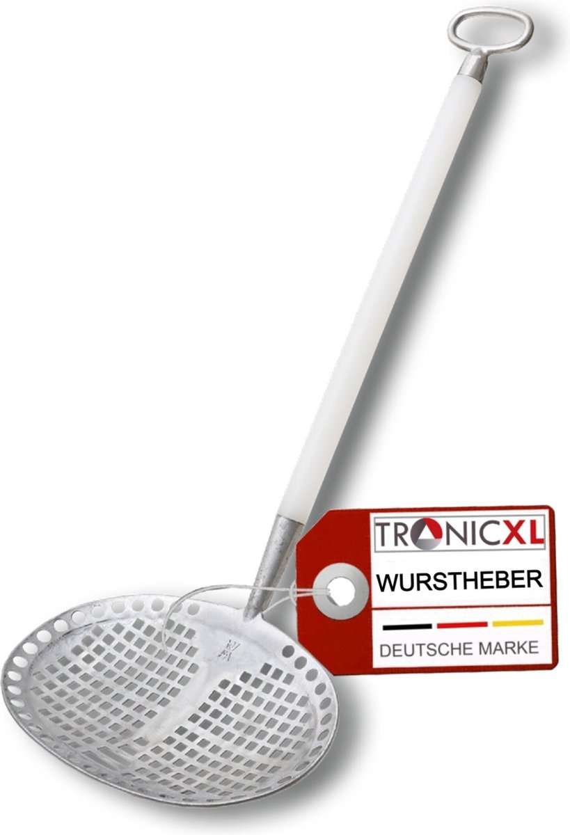 TronicXL Worstheffer – Aluminium Scheplepels – 37x27 cm – geperforeerd oppervlak – hygiënisch en stevig – KU grip