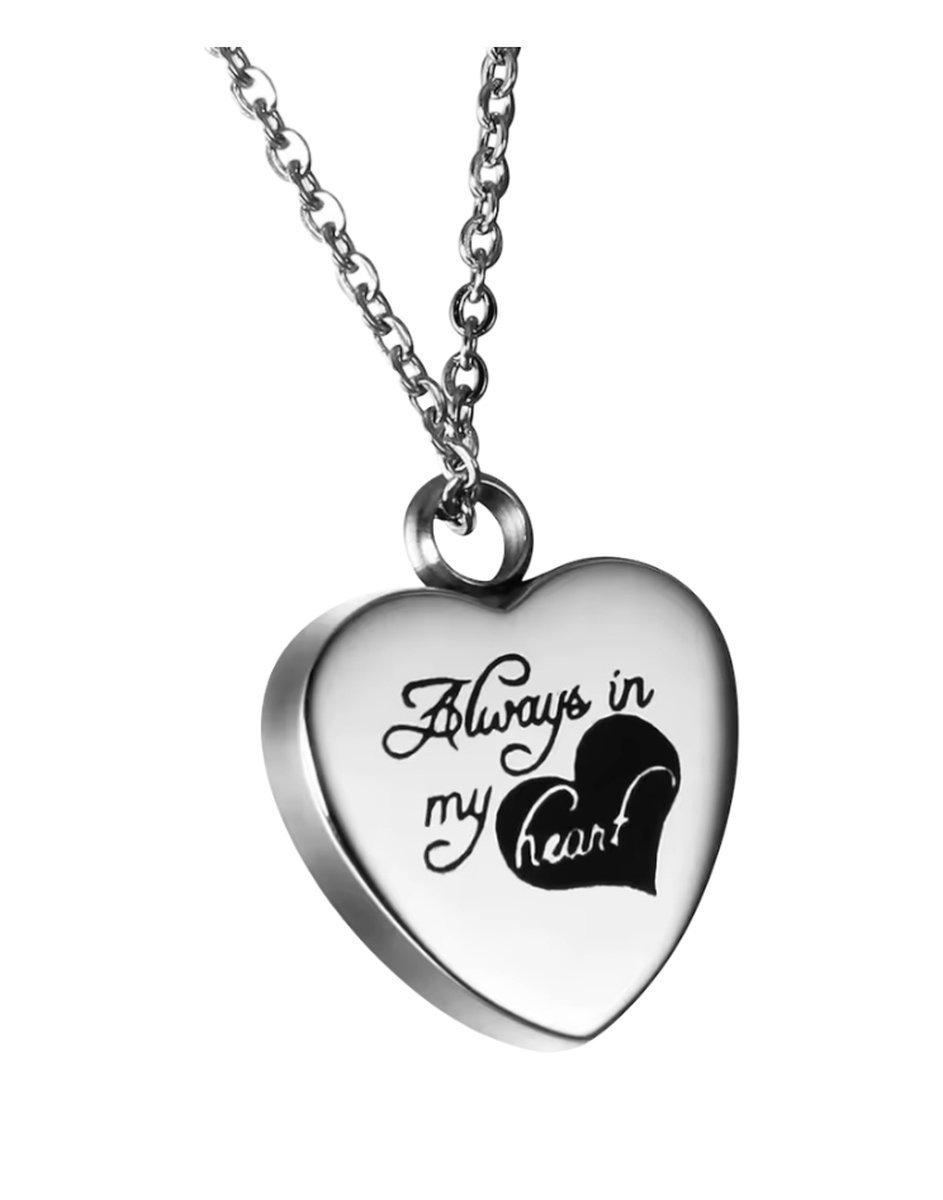 Bijoux by Ive - Ashanger - Assieraad - Hart - Always in my heart - Zilverkleurig