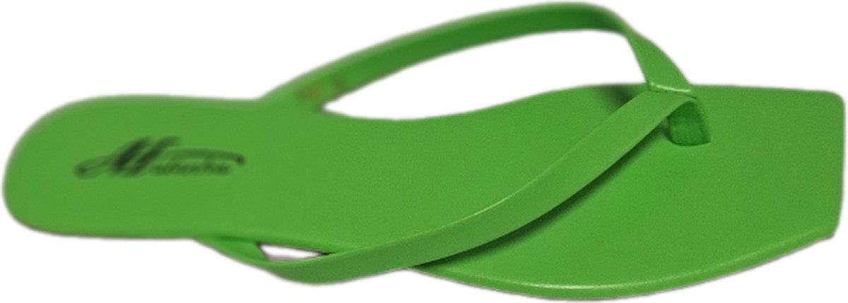 MULANKA- SLIPPER-GREEN-LEDERLOOK-40