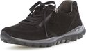 Zwarte Gabor dames sneaker met rits, veters en 'sensitive' op de zool.