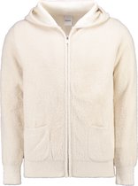 Courier Atelier Fluffy Dames Vest Vanilla White - Dames Vesten met rits - Hoodie Dames - Huispak - Ultra Zacht - Kerst Vest - Wintertrui - Vest Dames