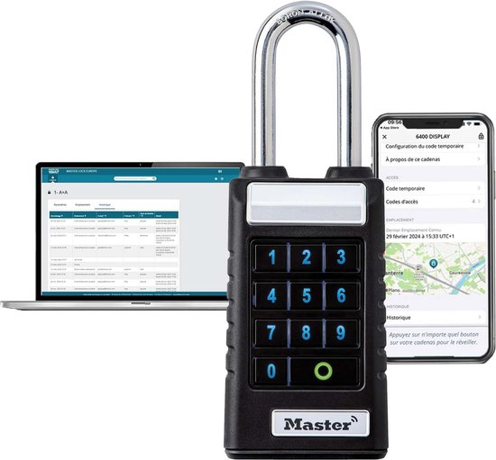 Cadenas Bluetooth | Verrouillage du chiffrement | Masterlock 6400EURLJENT