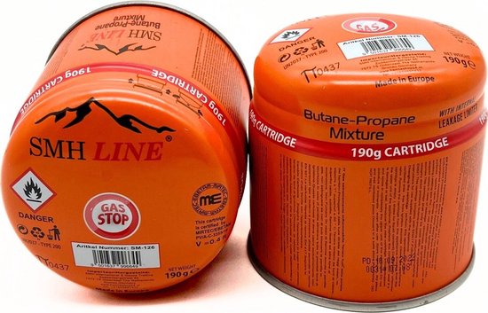 SMH LINE® Camping kooktoestel - Draagbaar Gasfornuis - Incl. 10x 190g gasflessen van SMH LINE® — afbeelding 2