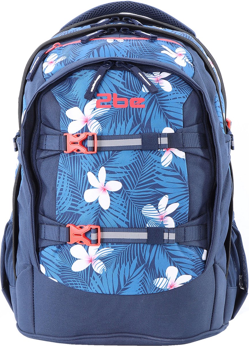 2be Schoolrugzak| schooltas met 15 Inch laptopvak Blauw - Blauw