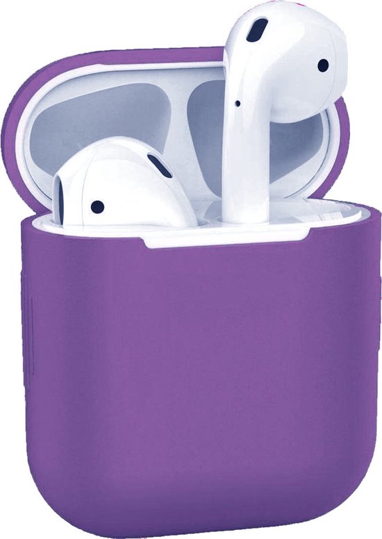 AirPods 2 hoesje siliconen paars &#...