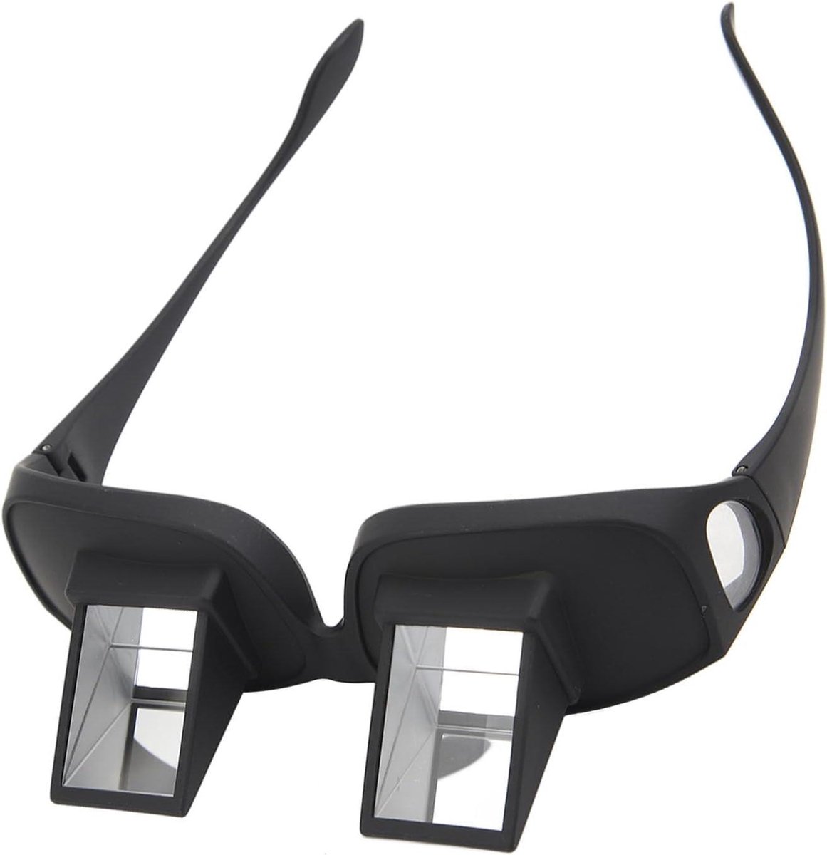 Luie Bedprismabril - Horizontale Bril voor Liggend Lezen en Tv Kijken - HD-ligbril met 90 ° Horizontale Reflectie - Zwart .
