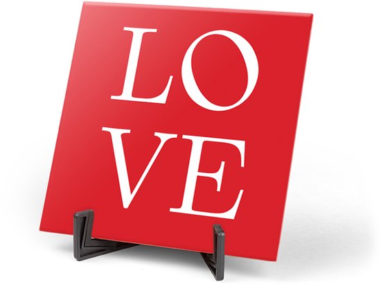 Cadeau de la Saint-Valentin | Tuile de la Saint-Valentin | Saint-Valentin | Cadeau Saint Valentin pour elle | Cadeau de la Saint-Valentin pour lui | Tuile de sort | Système d'accrochage gratuit | 15 x 15 cm | Amour | Fotofabriek