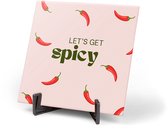 Cadeau de la Saint-Valentin | Tuile de la Saint-Valentin | Saint-Valentin | Cadeau Saint Valentin pour elle | Cadeau de la Saint-Valentin pour lui | Tuile de sort | Système d'accrochage gratuit | 15 x 15 cm | Let's pimenter | Fotofabriek