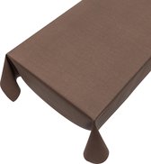 Gecoat tafellinnen Louvain Taupe -  140 x 350 cm - Taupe tafellaken - Tafelkleed plastic - Voor buiten en binnen - Verschillende maten - Geleverd in een koker