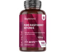 WeightWorld Raspberry Ketone Pure - 1200 mg - 180 vegan capsules voor 6 maanden voorraad