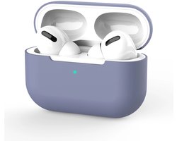 AirPods Hoesje geschikt voor Apple AirPods 4 – Violetgrijs - Siliconen Beschermende Case
