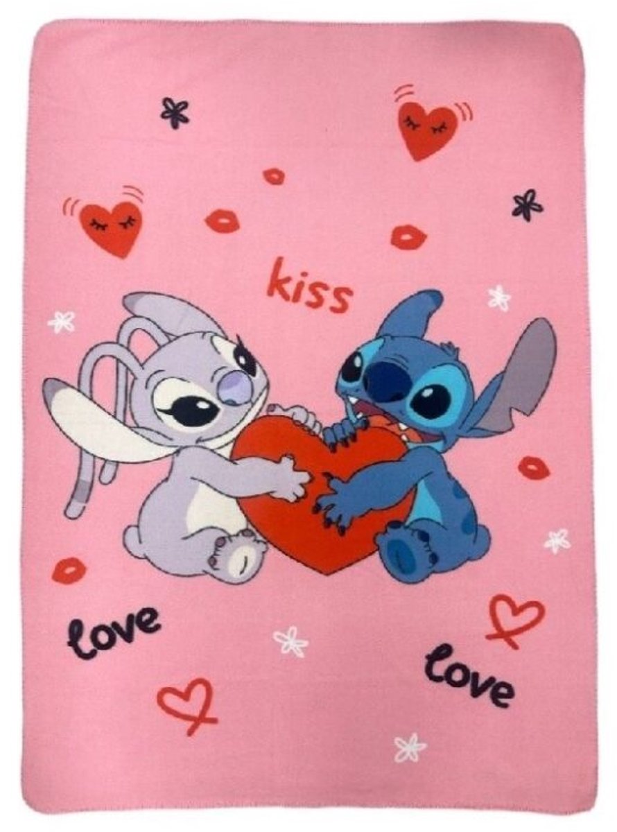 Stitch & Angel - fleece deken 100x140cm (plaid)