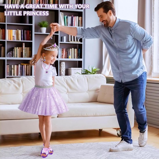 deAO Prinses verkleedschoenen, fantasiespeelgoed met 4