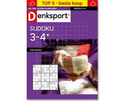 Denksport Puzzelboek Sudoku 3-4* kampioen, editie 308