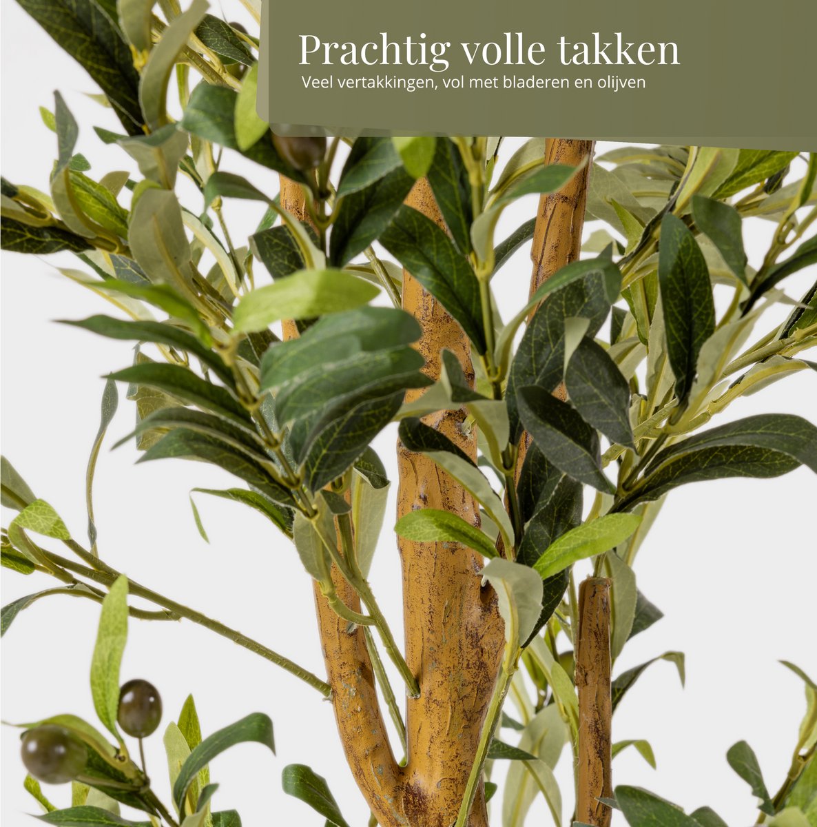 GIANTEX Künstliche Olivenbäume, 130 cm, künstliche Pflanze mit